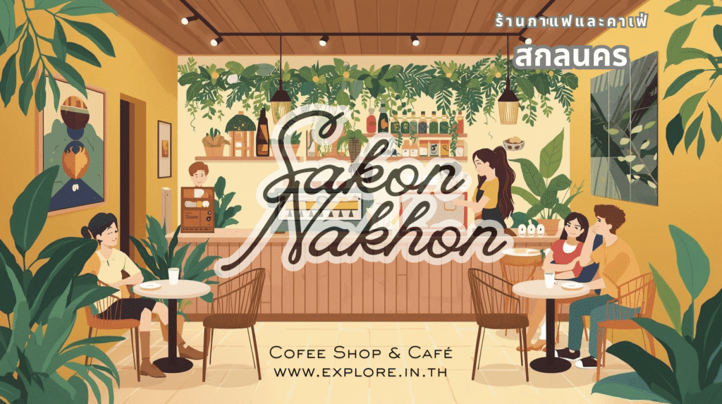 สกลนคร ร้านกาแฟ ร้านคาเฟ่ ในจังหวัดสกลนคร