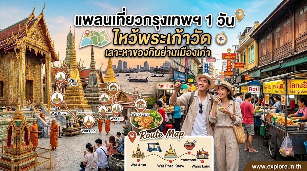 แพลนเที่ยวกรุงเทพฯ 1 วัน ไหว้พระเก้าวัด เลาะหาของกินย่านเมืองเก่า