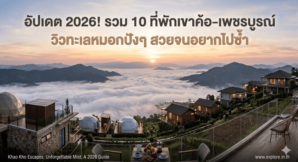 อัปเดต 2026! รวม 10 ที่พักเขาค้อ-เพชรบูรณ์ วิวทะเลหมอกปังๆ สวยจนอยากไปซ้ำ