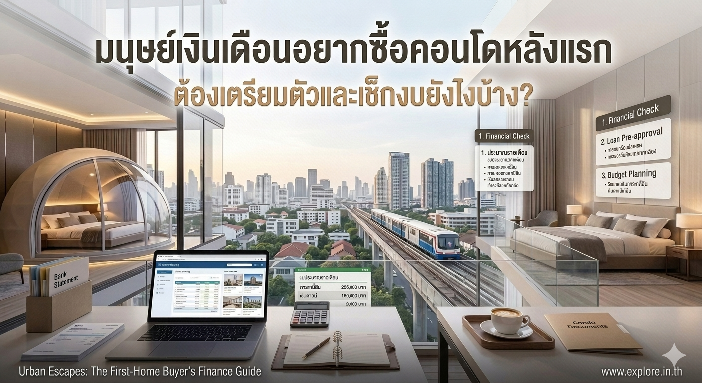 มนุษย์เงินเดือนอยากซื้อคอนโดหลังแรก ต้องเตรียมตัวและเช็กงบยังไงบ้าง?