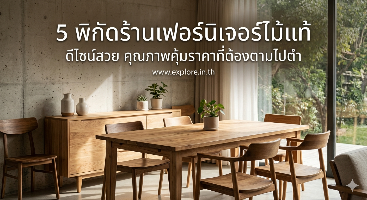5 พิกัดร้านเฟอร์นิเจอร์ไม้แท้ ดีไซน์สวย คุณภาพคุ้มราคาที่ต้องตามไปตำ