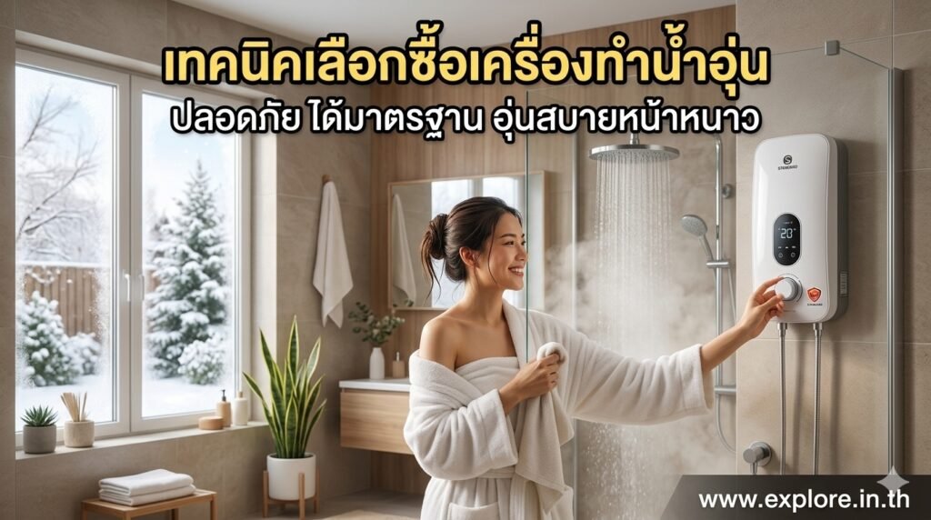 เทคนิคเลือกซื้อเครื่องทำน้ำอุ่น ปลอดภัย ได้มาตรฐาน อุ่นสบายหน้าหนาว