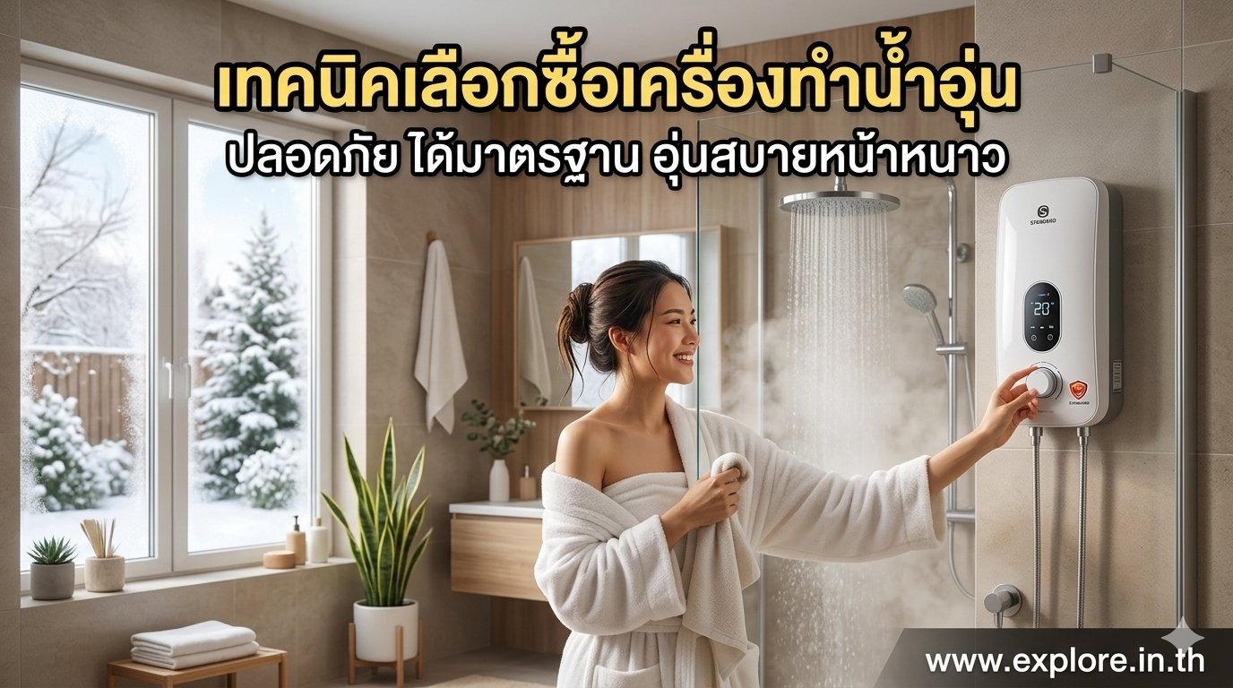 เทคนิคเลือกซื้อเครื่องทำน้ำอุ่น ปลอดภัย ได้มาตรฐาน อุ่นสบายหน้าหนาว