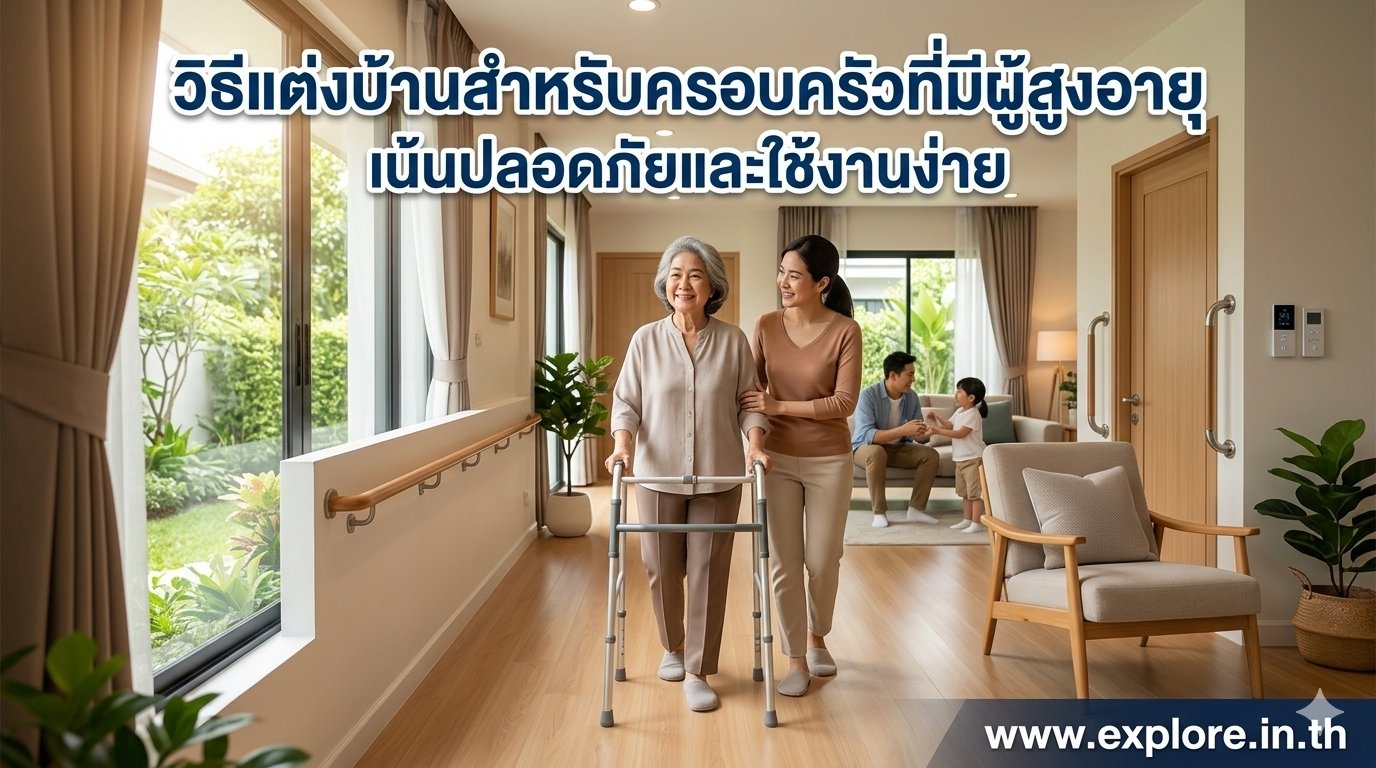 วิธีแต่งบ้านสำหรับครอบครัวที่มีผู้สูงอายุ เน้นปลอดภัยและใช้งานง่าย