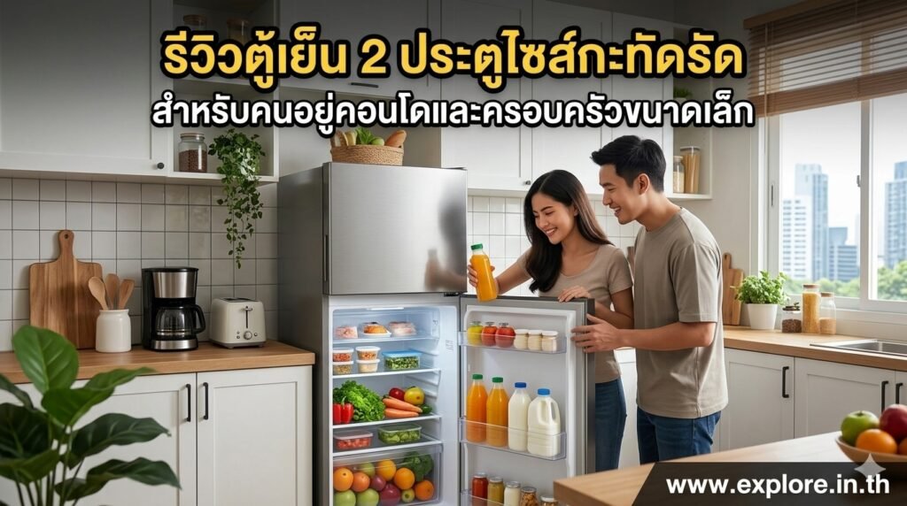 รีวิวตู้เย็น 2 ประตูไซส์กะทัดรัด สำหรับคนอยู่คอนโดและครอบครัวขนาดเล็ก