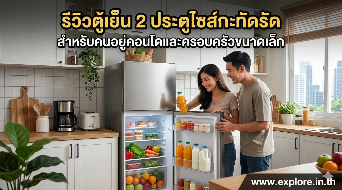 รีวิวตู้เย็น 2 ประตูไซส์กะทัดรัด สำหรับคนอยู่คอนโดและครอบครัวขนาดเล็ก